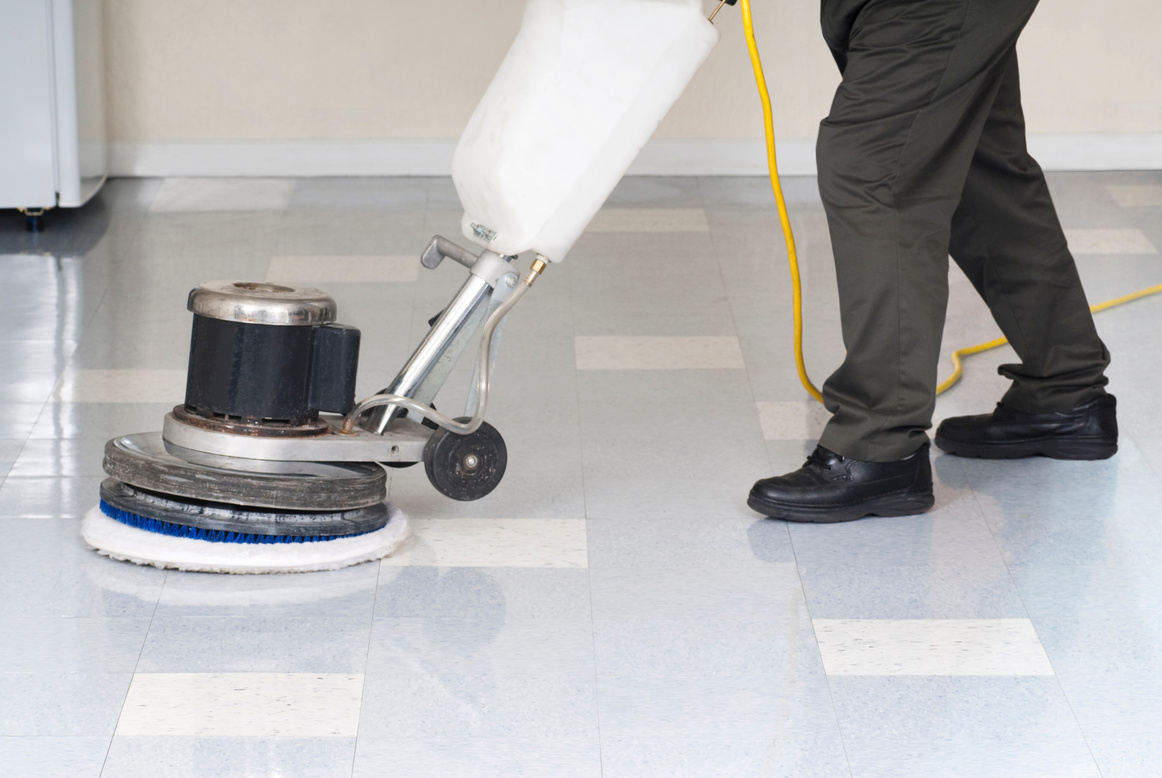 Polishing An Office Floor - Janitor Series